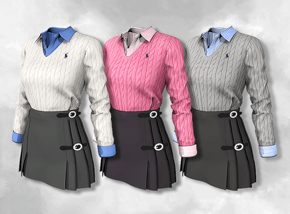 Комплект джемпер и юбка Polo Cable & Skirt